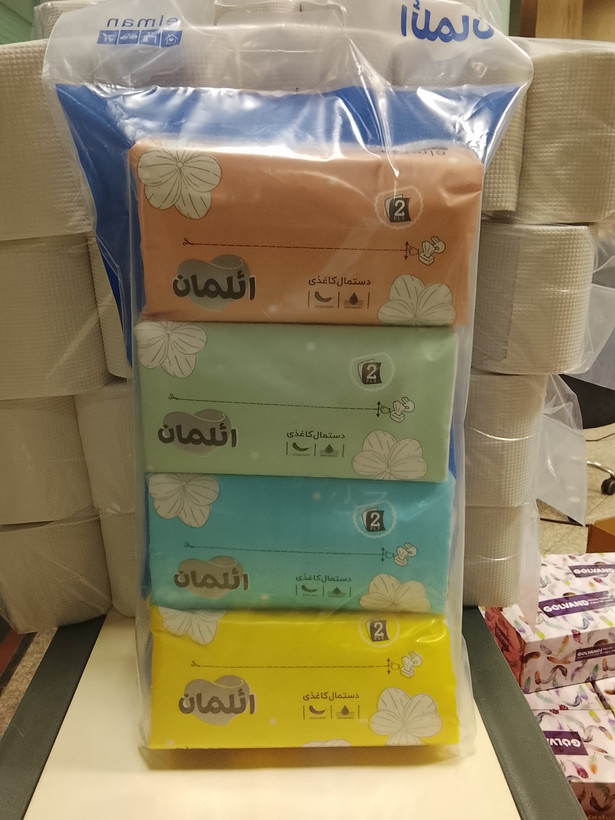 دستمال کاغذی ائلمان پک ۴ عددی ۵۰۰ برگ